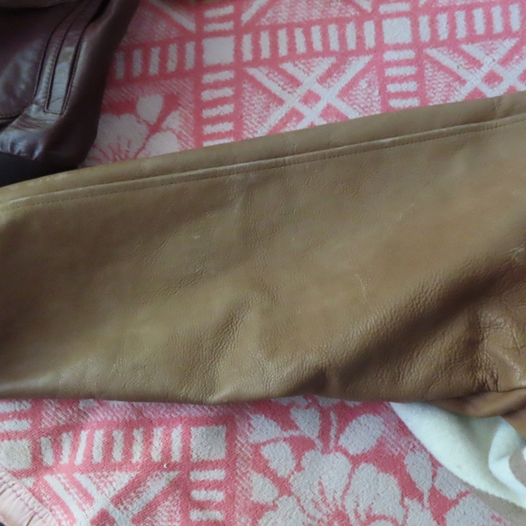 VTG RARE MADE IN USA PENDLETON WOOL WITH LEATHER SLEEVES FULL ZIPP JACKET SZ XL - Picture 8 of 8